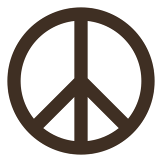 Peace Sign Decal (Brown)